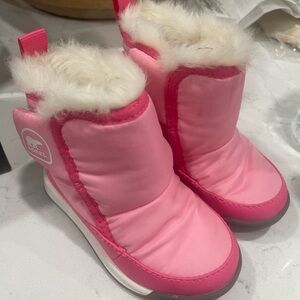 Sorel Fuzzy Pink Kids Boots